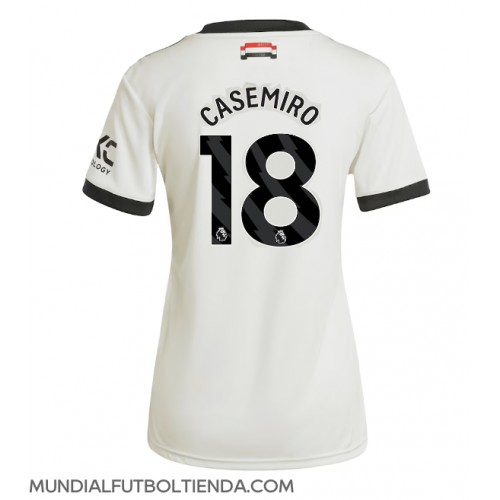 Camiseta Manchester United Casemiro #18 Tercera Equipación Replica 2024-25 para mujer mangas cortas